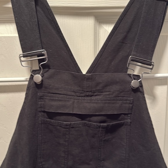 Matty M Women's Black Denim Overalls - Picture 3 of 5